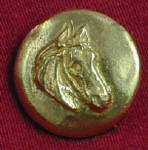  Horse, right facing Bronze Button 