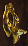 Whitetail Buck Small Door Knocker, side view