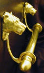 Lioness Brackets with 5/8" Towel Rod, side view