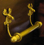 Moose Brackets with 5/8" Towel Rod, side view