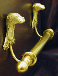 River Otter Brackets with 5/8" rod and finials, side view