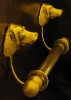 American Water Spaniel Brackets with 5/8" rod and finials, side view