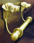 Chessie Brackets with 5/8" rod and finials, side view