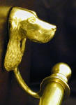 English Cocker Spaniel Bracket with 5/8" rod and finial, side view