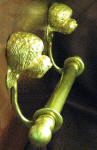 Goldendoodle (wavy) Brackets with 5/8" Towel Rod, side view