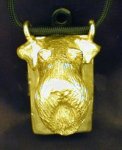 Airedale Terrier Clicker Pendant, front view