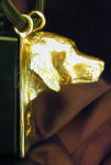 Brittany Spaniel Clicker Pendant, side view