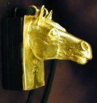 Horse Clicker Pendant, side view