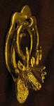 Caribou Small Door Knocker, side view