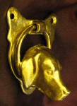 American Foxhound Small Door Knocker, side view