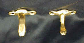 Dog Paw finger pulls, top view