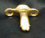Dog Paw finger pulls, front Paw, front view