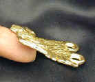 Irish Wolfhound Finger Pull, rear side view with finger