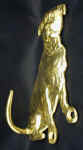 Bronze Staffordshire Bull Terrier Hook, side view