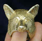 Fox Head Deluxe! Finger Pull, front view with fingers