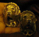 Tibetan Mastiff Deluxe! Finger Pull, bright bronze and patina