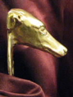 Large Greyhound Finger Pull, side view