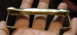 Dog Bone Handle, side view, with fingers