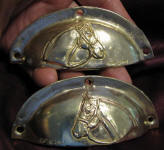 Hunting Horse Horizontal Drawer Pulls,right and  left facing