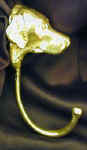Golden Retriever Head Hook, side view