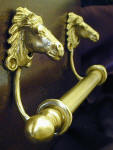 Icelandic Horse Brackets with 5/8" Towel Rod, side view