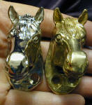 Horse Deluxe! Finger Pulls, nickel plated and bronze, frontal 