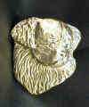 Tibetan Spaniel head pendant in sterling silver