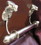 Frog Brackets (nickel plated) with 5/8" Towel Rod, side view