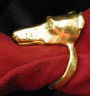 Greyhound / Whippet napkin ring, side view