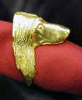 Afghan Hound Napkin Ring, side view