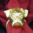 Boxer Napkin Ring (natural ears), front view