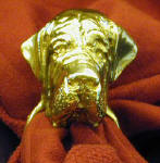 English Mastiff Napkin Ring, front view