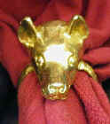 Miniature Pinscher (cropped) Napkin Ring, front view
