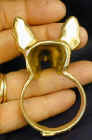 Miniature Pinscher (natural) Napkin Ring, back view