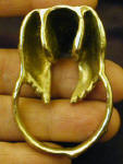 Saluki (feathered) Napkin Ring, back view