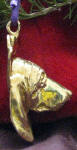 Basset Hound Ornament, side view