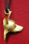 Xoloitzcuintle pendant, side view