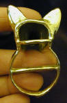 Basenji Scarf Ring, back view