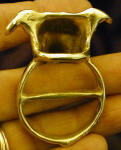 Greyhound / Whippet Scarf Ring, back view