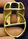 Saluki Scarf Ring, back view