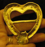 Pembroke Corgi Heart Scarf Ring, back view