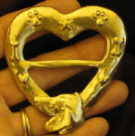 Dachshund Heart Scarf Ring