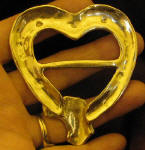 English Setter Heart Scarf Ring, back view