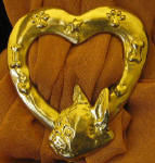 Frenchie Heart Scarf Ring
