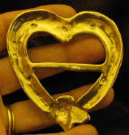 Golden Retriever Heart Scarf Ring, back view