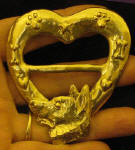 German Shepherd Heart Scarf Ring