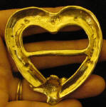 Italian Greyhound Heart Scarf Ring, back veiw