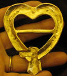 Irish Setter Heart Scarf Ring, back view