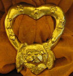 Pekingese Heart Scarf Ring