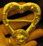 PWD, curly Heart Scarf Ring